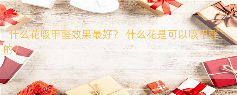 什么花吸甲醛效果最好？ 什么花是可以吸甲醛的？