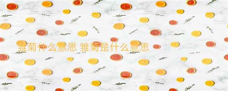 雏菊什么意思 雏菊是什么意思