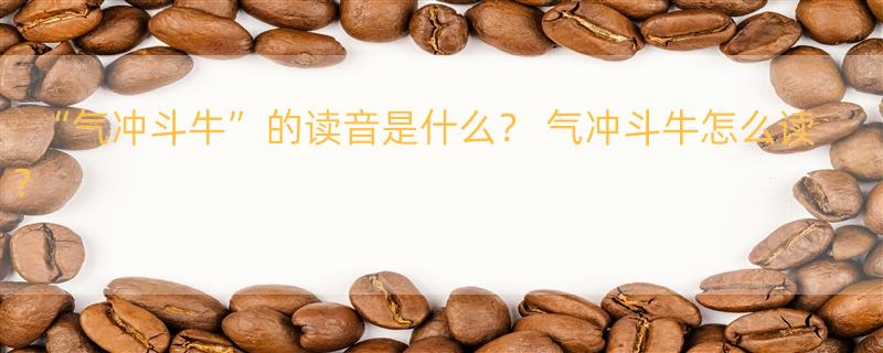 “气冲斗牛”的读音是什么？ 气冲斗牛怎么读？