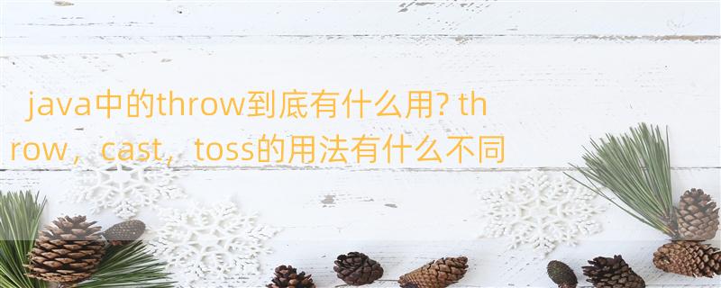 java中的throw到底有什么用? throw，cast，toss的用法有什么不同