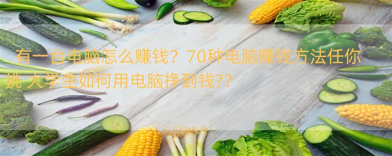 有一台电脑怎么赚钱？70种电脑赚钱方法任你挑 大学生如何用电脑挣到钱?？