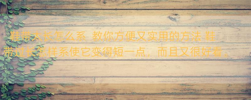 鞋带太长怎么系  教你方便又实用的方法 鞋带过长怎样系使它变得短一点，而且又很好看。