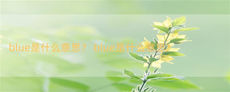 blue是什么意思？ blue是什么意思?