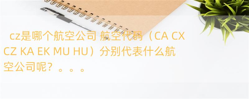 cz是哪个航空公司 航空代码（CA CX CZ KA EK MU HU）分别代表什么航空公司呢？。。。