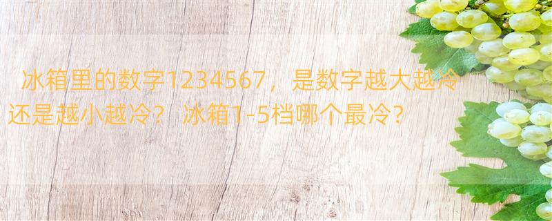 冰箱里的数字1234567，是数字越大越冷还是越小越冷？ 冰箱1-5档哪个最冷？