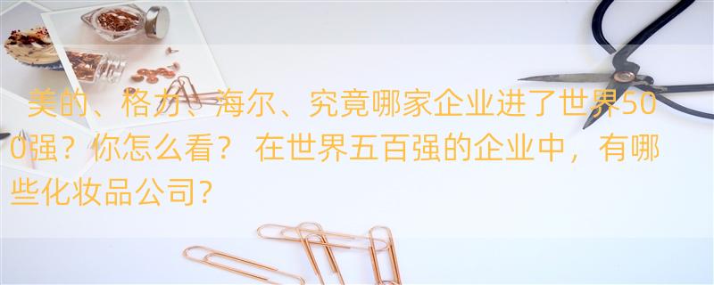 美的、格力、海尔、究竟哪家企业进了世界500强？你怎么看？ 在世界五百强的企业中，有哪些化妆品公司？