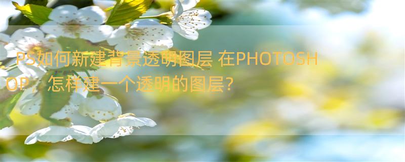 PS如何新建背景透明图层 在PHOTOSHOP，怎样建一个透明的图层？