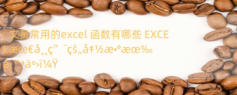 文员常用的excel 函数有哪些 EXCELæœ€å¸¸ç”¨çš„å‡½æ•°æœ‰å“ªäº›ï¼Ÿ