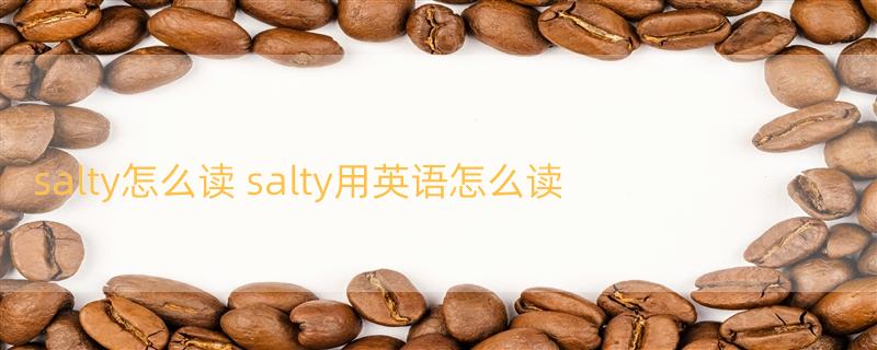 salty怎么读 salty用英语怎么读