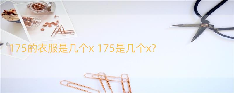 175的衣服是几个x 175是几个x?