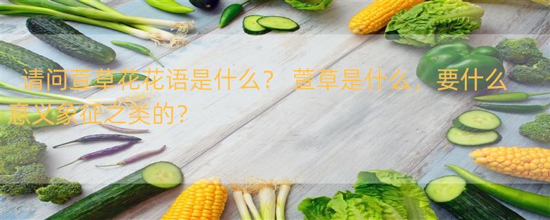 请问萱草花花语是什么？ 萱草是什么，要什么意义象征之类的？