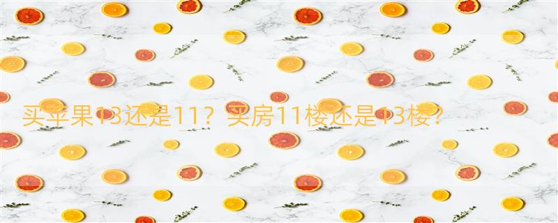 苹果13和11promax建议买哪个？ 买房11还是13楼好