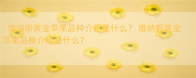 维纳斯黄金苹果品种介绍是什么？ 维纳斯黄金苹果品种介绍是什么？