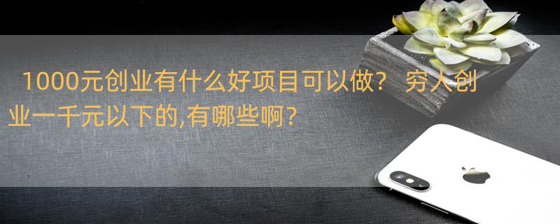 1000元创业有什么好项目可以做？ 穷人创业一千元以下的,有哪些啊？