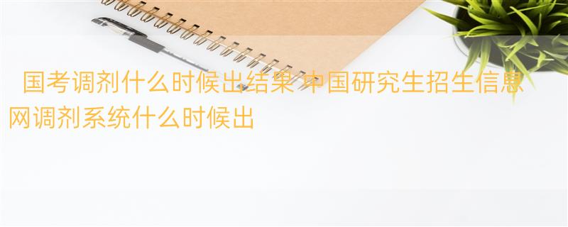 国考调剂什么时候出结果 中国研究生招生信息网调剂系统什么时候出