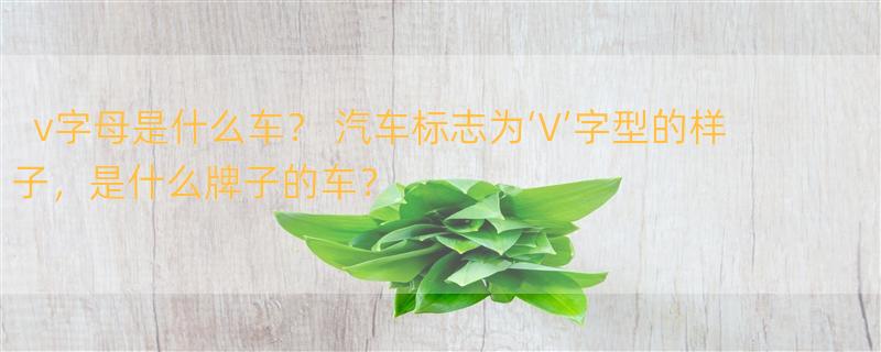 v字母是什么车？ 汽车标志为‘V’字型的样子，是什么牌子的车？