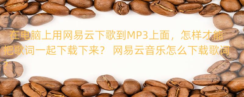 在电脑上用网易云下歌到MP3上面，怎样才能把歌词一起下载下来？ 网易云音乐怎么下载歌词?