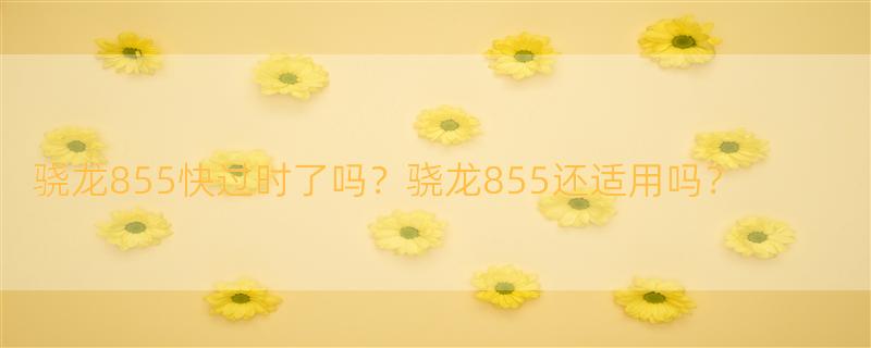 骁龙855还能用几年？ 骁龙855现在够用吗？是不是已经落后了？