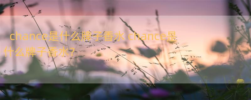 chance是什么牌子香水 chance是什么牌子香水？