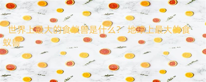 世界上最大的食蚁兽是什么？ 地球上最大的食蚁兽