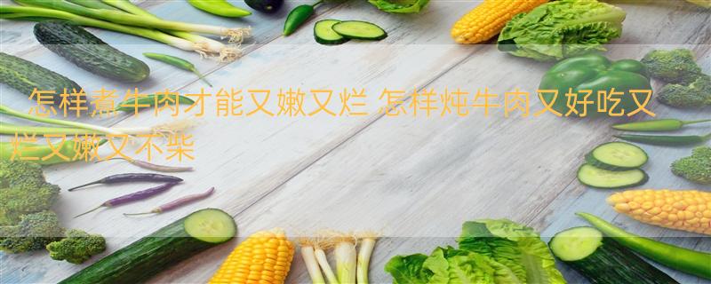 怎样煮牛肉才能又嫩又烂 怎样炖牛肉又好吃又烂又嫩又不柴